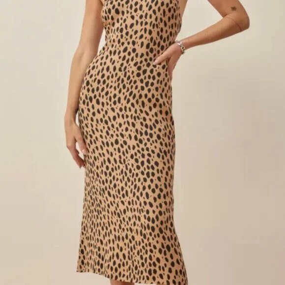 Reformation Dover Dress Bobcat - Size 4 - Picture 4 of 8